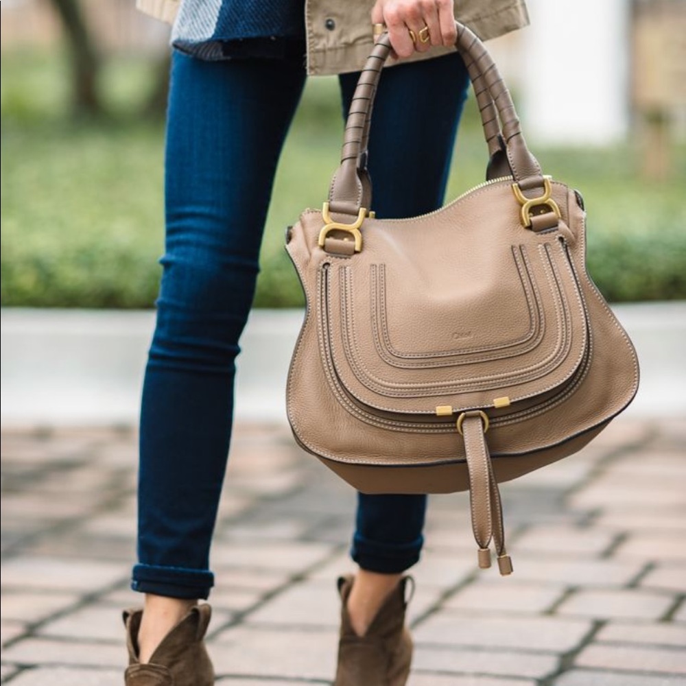Chloe Marcie satchel in color nut
